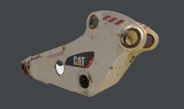 Mining shovel arm laser scanning in colour
